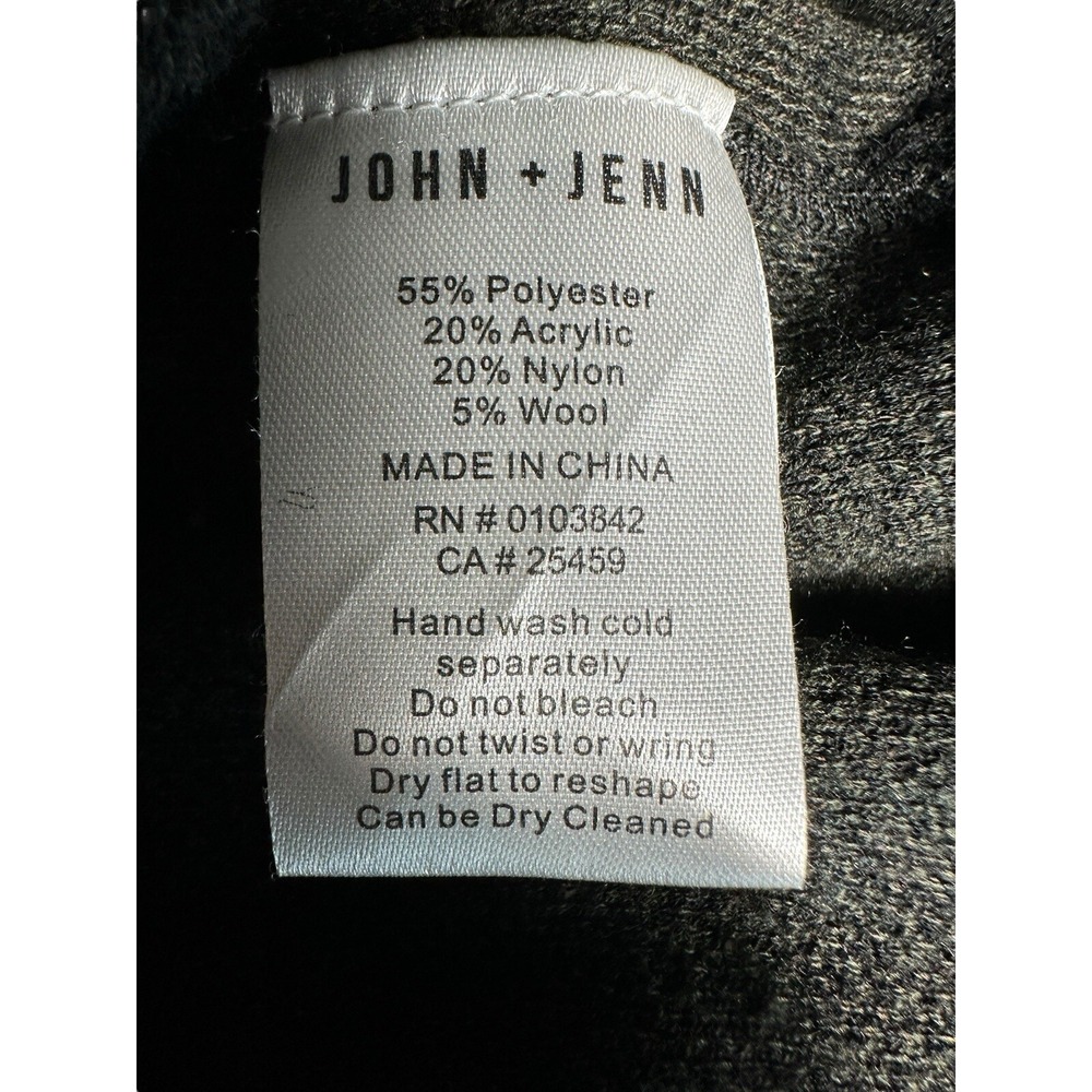 John + Jenn Womens Sweater Green Black Cheetah Print Knit Sz XS Oversized. Camo - Picture 11 of 12